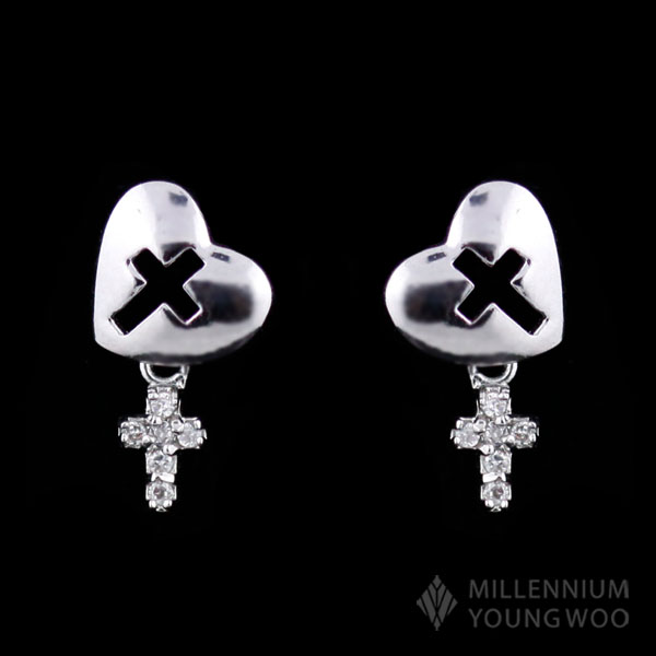 십자가 귀걸이 / 선물 용품 / Cross Earring / JS0114E